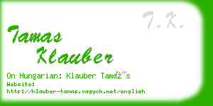 tamas klauber business card